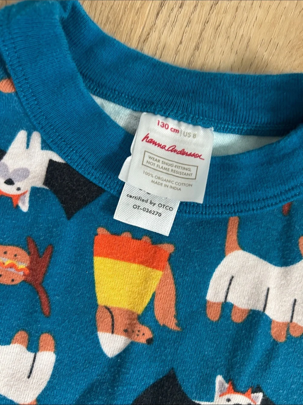Hanna‎ Andersson Halloween Dogs Long Johns Pajamas Size 130 8